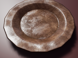 wooden plate Modèle 3D
