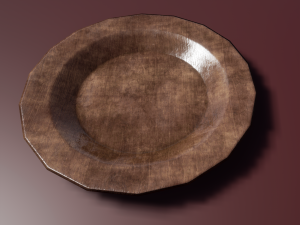 wooden plate Modèle 3D
