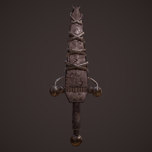 Fantasy dagger 3D-Modell .c4d .max .obj .3ds .fbx .stl .blend 