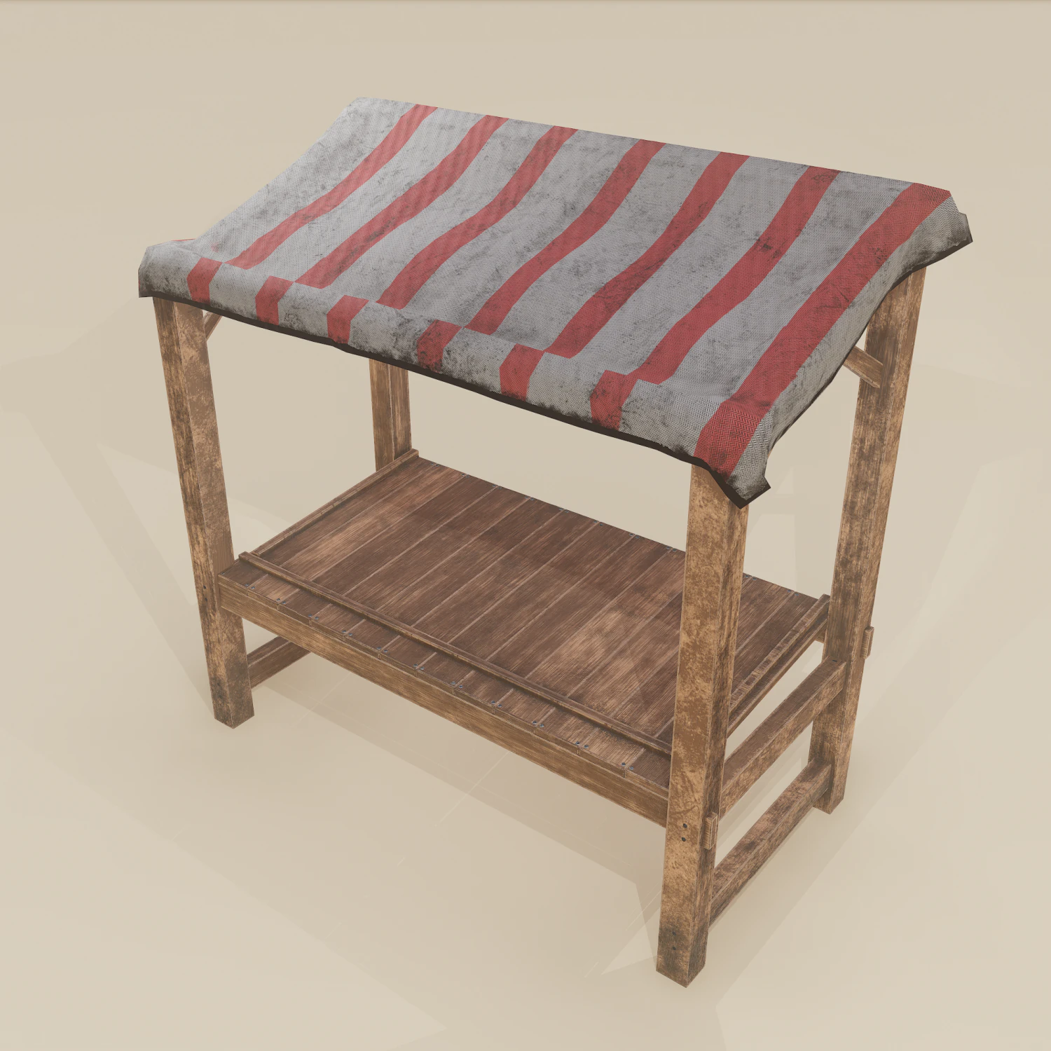 Merchant stal 3D Model .c4d .max .obj .3ds .fbx .stl .blend 