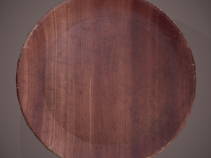 Medieval tavern wooden plate Modèle 3D