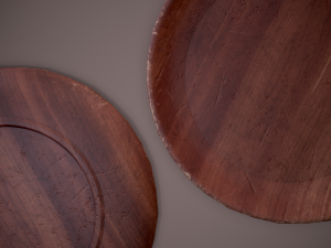 Medieval tavern wooden plate Modèle 3D