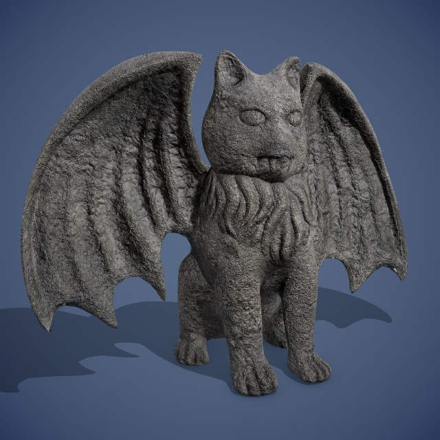 Gargoyle 3D Model .c4d .max .obj .3ds .fbx .stl .blend 