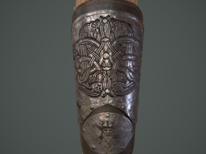 Viking fur lined bracers 3Dモデル