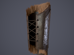 Viking fur lined bracers 3D Model