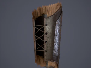 Viking fur lined bracers 3D Model