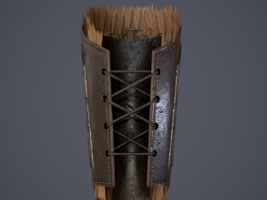 Viking fur lined bracers 3D Model