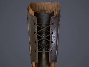 Viking fur lined bracers 3D Model