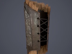 Viking fur lined bracers 3D Model