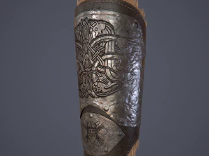 Viking fur lined bracers 3D Model