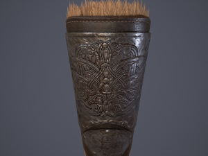Viking fur lined bracers 3D Model
