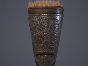 Viking fur lined bracers 3D Model