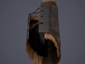 Viking fur lined bracers 3D Model