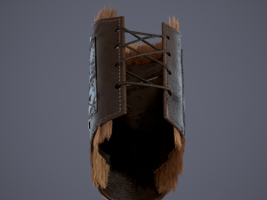 Viking fur lined bracers 3D Model