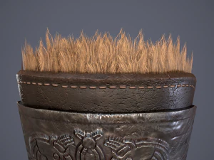Viking fur lined bracers 3D Model