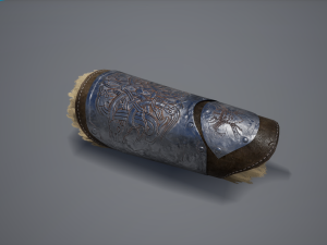 Viking fur lined bracers 3D Model