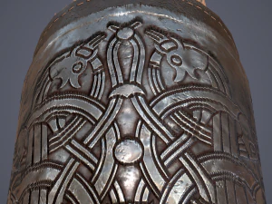 Viking fur lined bracers 3D Model