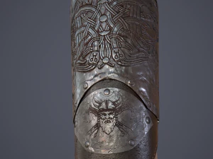 Viking fur lined bracers 3D Model