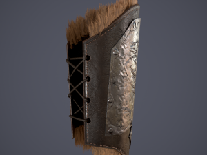 Viking fur lined bracers 3D Model