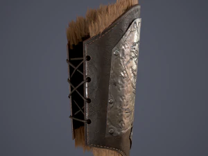 Viking fur lined bracers 3D Model