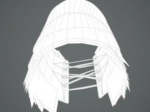 Viking fur lined bracers 3D Model