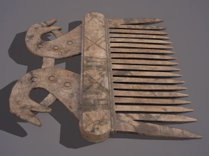 Viking dragon comb 3D Model