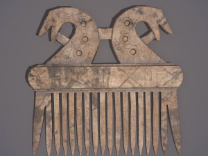 Viking dragon comb 3D Model
