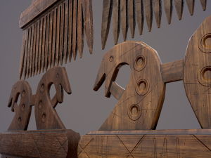 Viking dragon comb 3D Модель