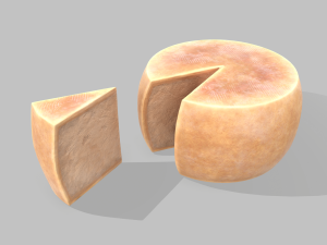 Parmesan cheese wheel Model 3D