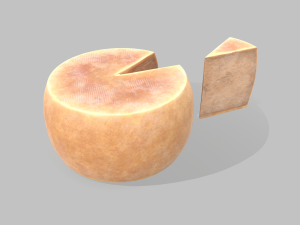 Parmesan cheese wheel Model 3D