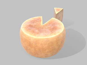 Parmesan cheese wheel Model 3D