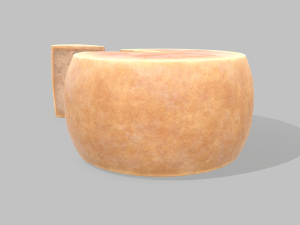 Parmesan cheese wheel Model 3D