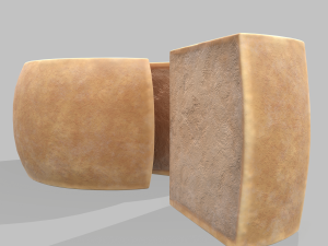 Parmesan cheese wheel Model 3D