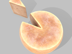 Parmesan cheese wheel Model 3D