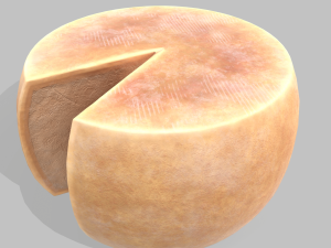 Parmesan cheese wheel Model 3D