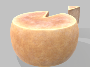 Parmesan cheese wheel Model 3D