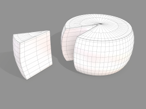 Parmesan cheese wheel Model 3D