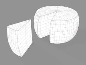 Parmesan cheese wheel Model 3D