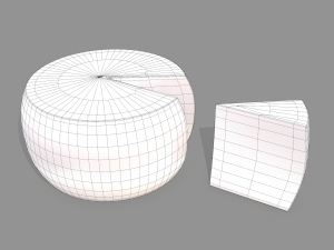 Parmesan cheese wheel Model 3D