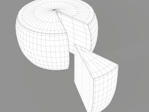 Parmesan cheese wheel Model 3D