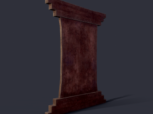 worn medieval notice board 3D Model