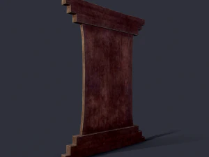 worn medieval notice board 3D Model