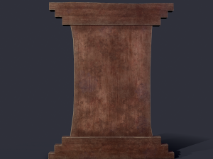 worn medieval notice board 3D Model