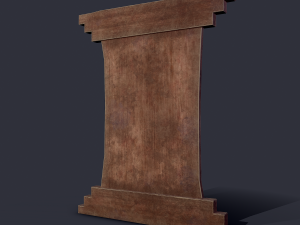 worn medieval notice board 3D Model