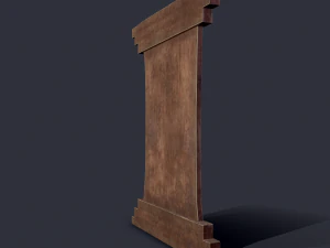 worn medieval notice board 3D Model