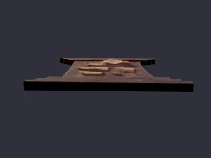 worn medieval notice board 3D Model