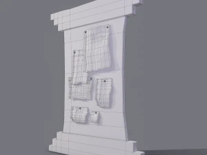 worn medieval notice board 3D Model