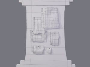worn medieval notice board 3D Model