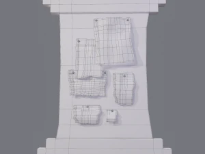 worn medieval notice board 3D Model