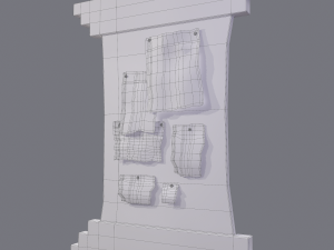 worn medieval notice board 3D Model